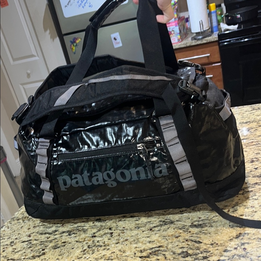 Patagonia Black Weather-Resistant 45L black hole Duffel Bag